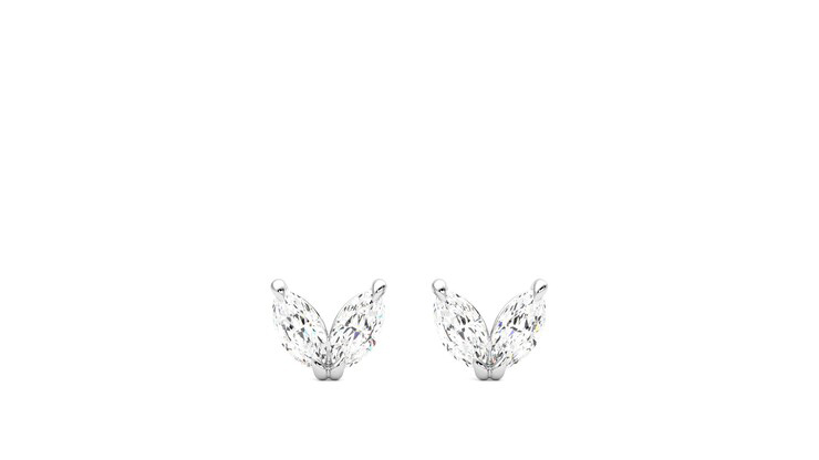 Taylor & Hart Iona Studs Platinum Earrings 360 detail 01
