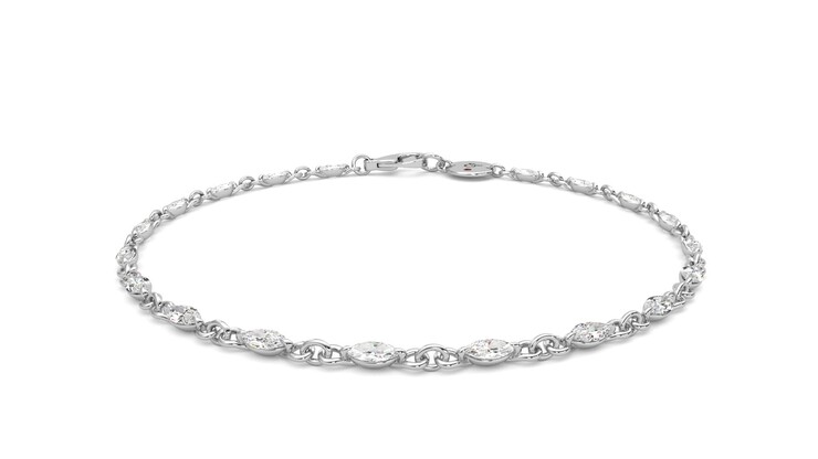 Taylor & Hart Iona Tennis Bracelet Platinum Bracelet 360 detail 01