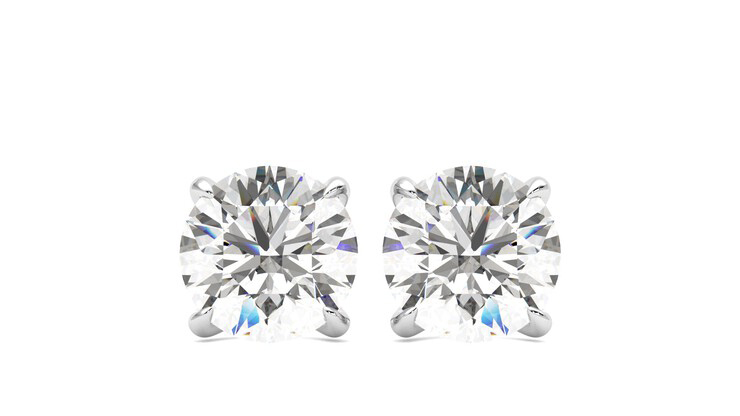 Taylor & Hart Dea 2.00ct Studs Platinum Earrings 360 detail 01