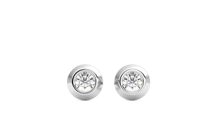 Taylor & Hart Solanna Studs Platinum Earrings 360 detail 01