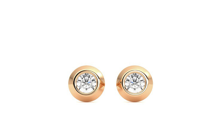 Taylor & Hart Solanna Studs Rose Earrings 360 detail 01