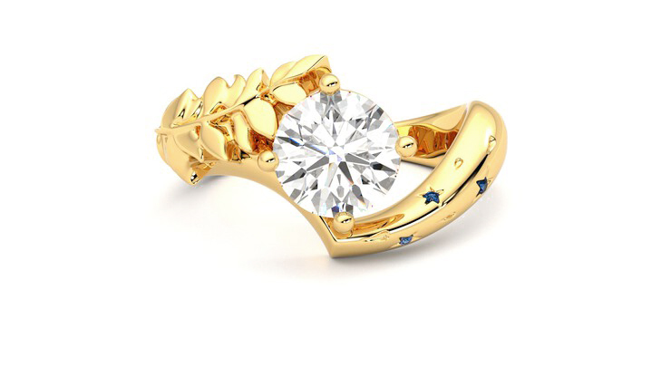 Taylor & Hart Eclipse Round Engagement Ring 360 detail 01