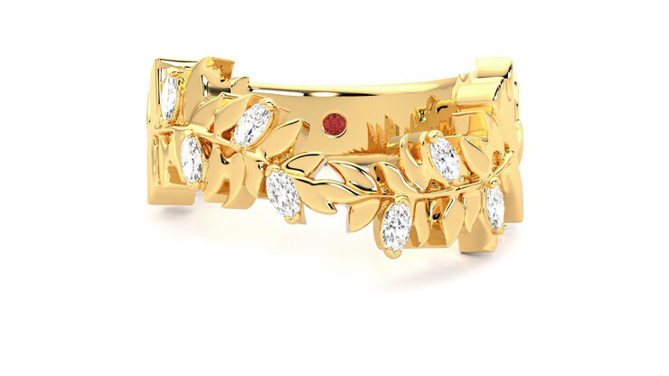 Taylor & Hart Verdant Yellow Wedding Ring 360 detail 01