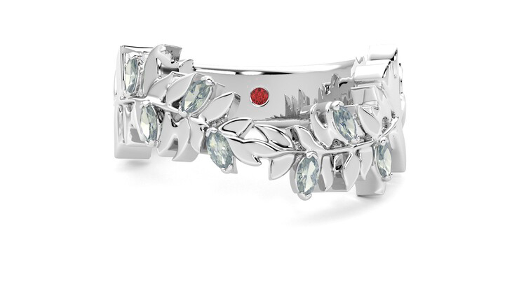 Taylor & Hart Verdant Platinum Wedding Ring 360 detail 01