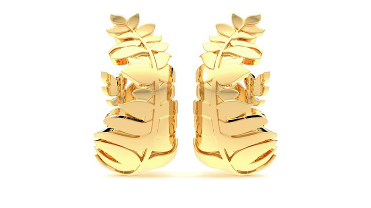 Taylor & Hart Verdant Wide Hoop Yellow Earrings 360 detail 01