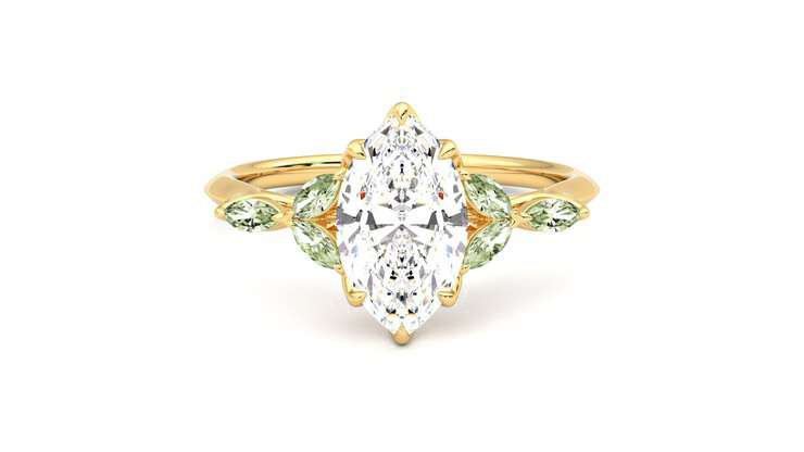 Taylor & Hart Tamora Marquise Engagement Ring 360 detail 01