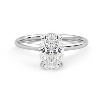 Demure Ring - 1.00ct Oval Lab-Grown Diamond