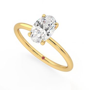 Demure Ring - 1.00ct Oval Lab-Grown Diamond