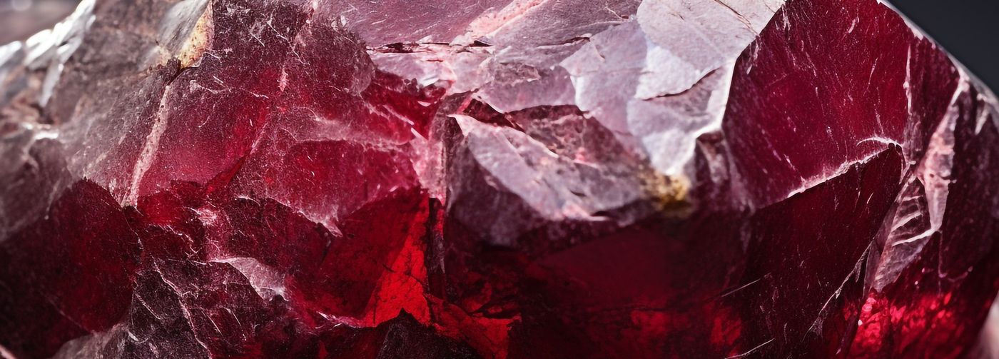 close up of a raw ruby gemstone 2