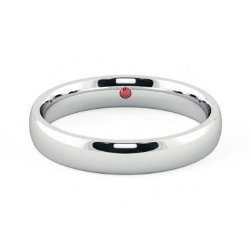 Mens court wedding ring 4mm
