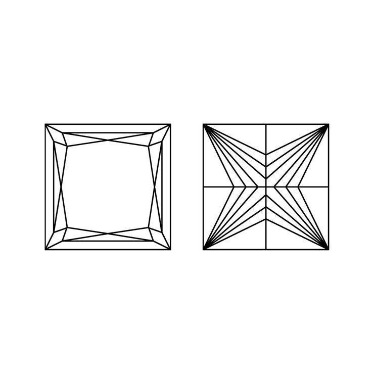Princess cut diagram